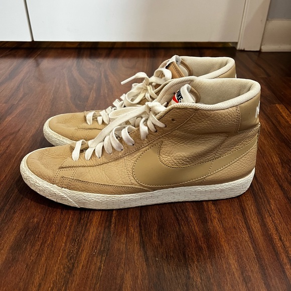 Nike Other - Nike Blazer Mid Premium Linen Summit White Sneakers